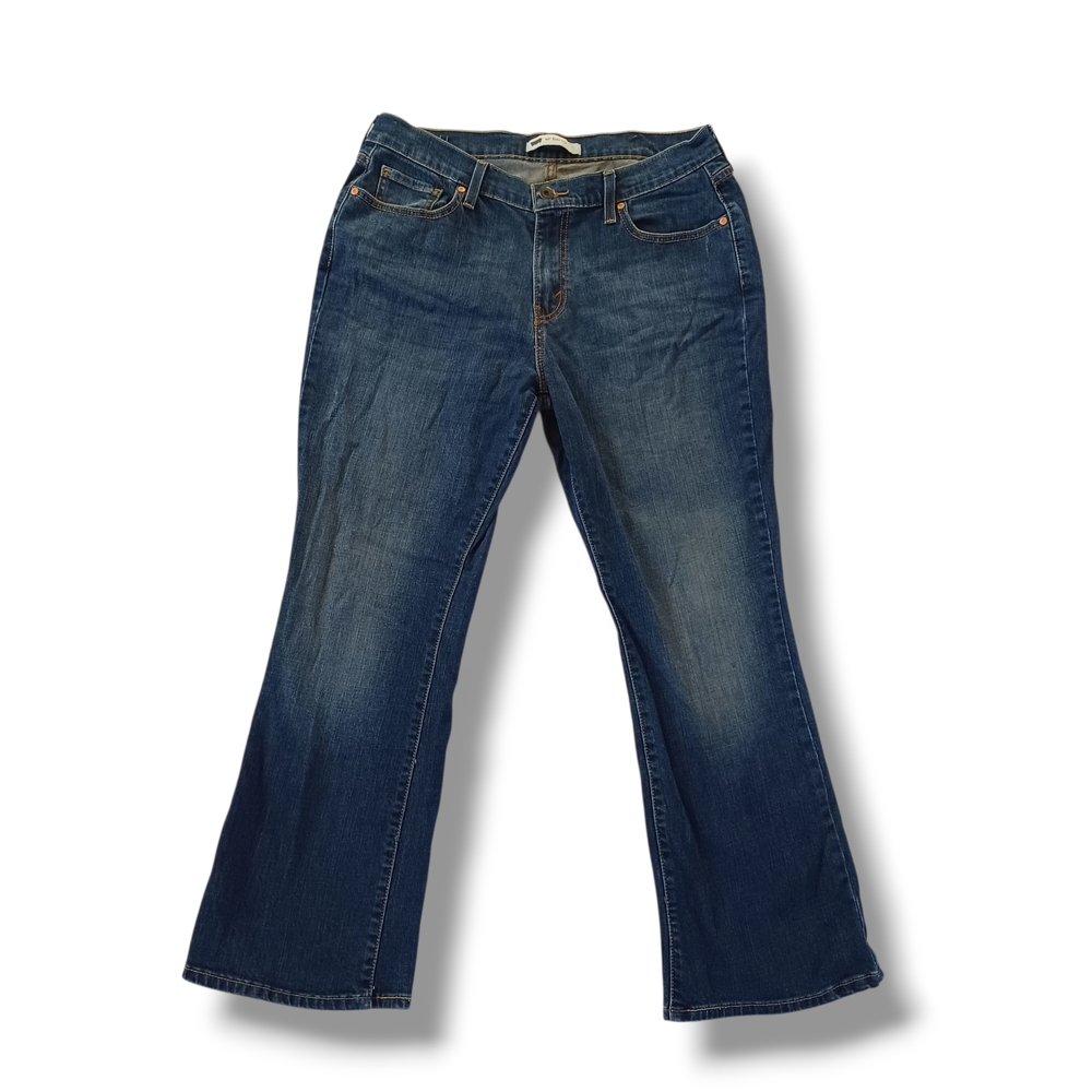 Levi's Womens Jeans 515 Bootcut Dark Wash Highrise Stretch Plus Size 14 S 34x29